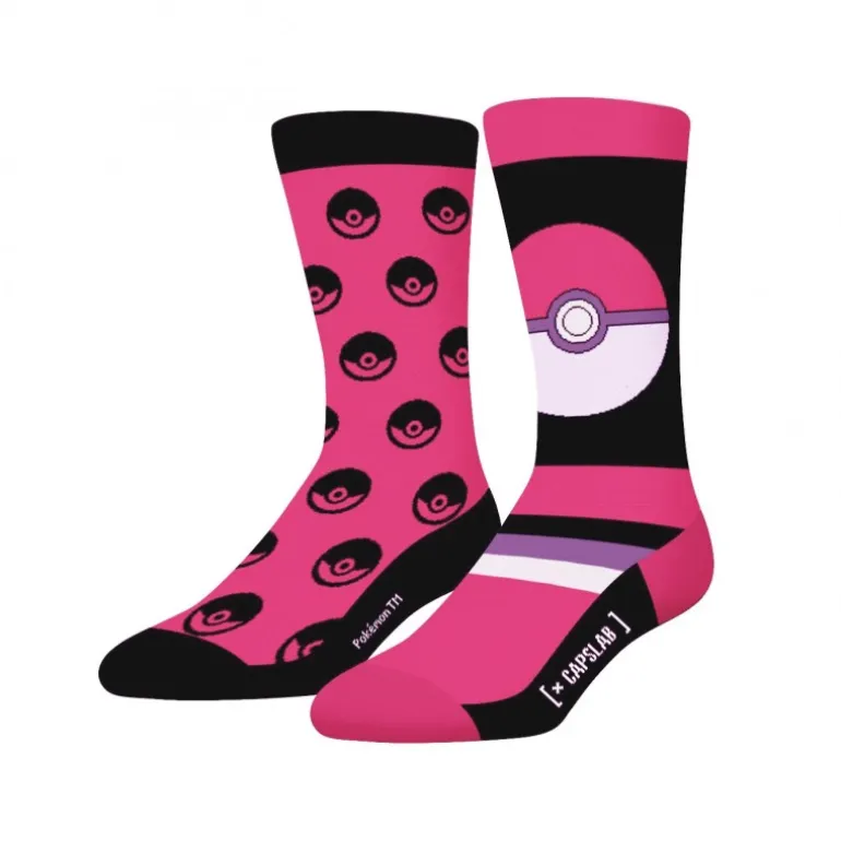 Paire de Chaussettes Pokemon Pokeball Rouge Capslab