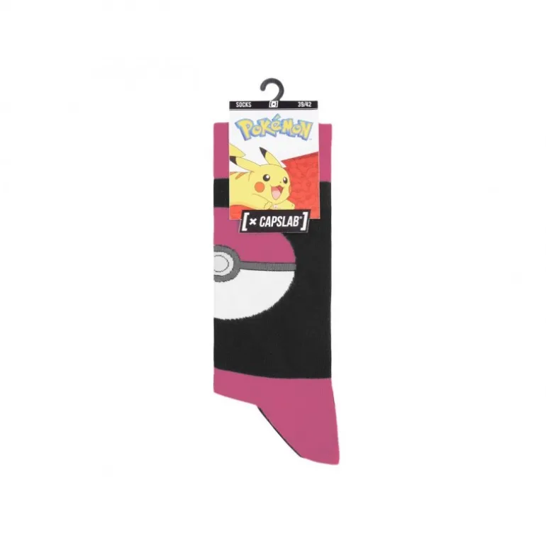 Paire de Chaussettes Pokemon Pokeball Rouge Capslab