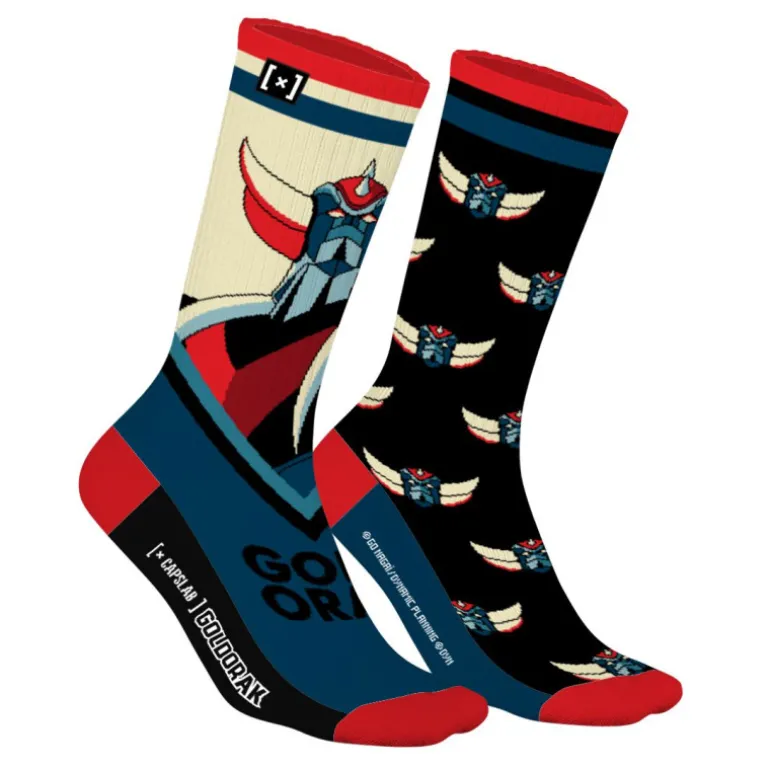Paire de chaussettes tennis dépareillées Goldorak - Capslab