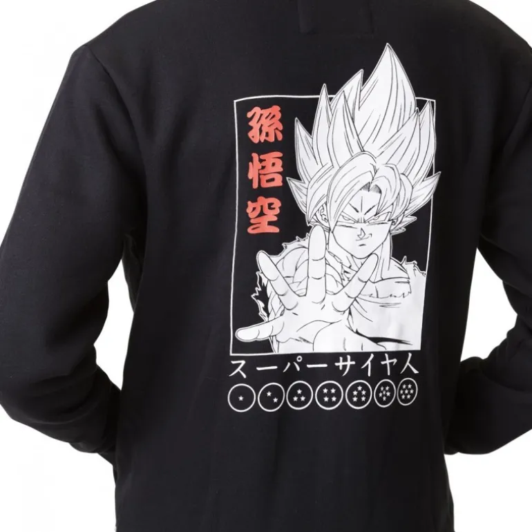 Sweat Dragon Ball Z Goku Homme Noir Capslab