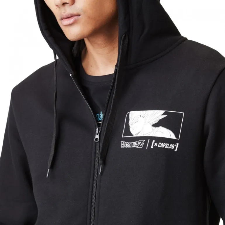 Sweat Dragon Ball Z Vegeta Homme Noir Capslab
