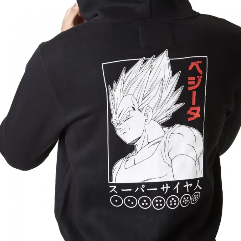 Sweat Dragon Ball Z Vegeta Homme Noir Capslab