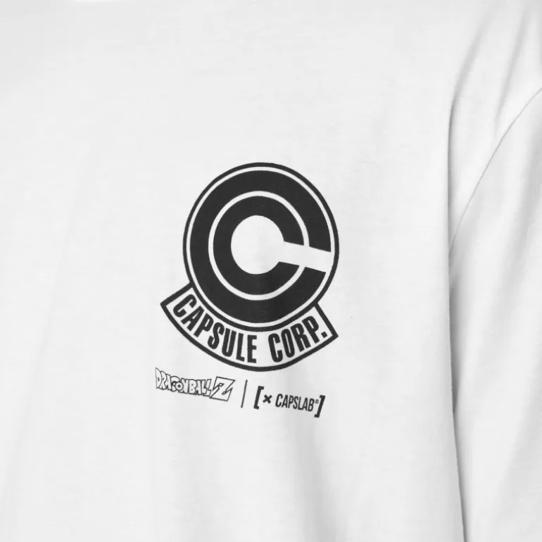 T-shirt Blanc Dragon Ball Z Vegeta Homme coupe Relaxed fit Capslab