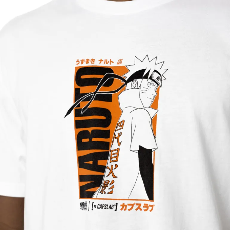T-shirt Blanc Naruto Shippuden Homme coupe Relaxed fit Capslab
