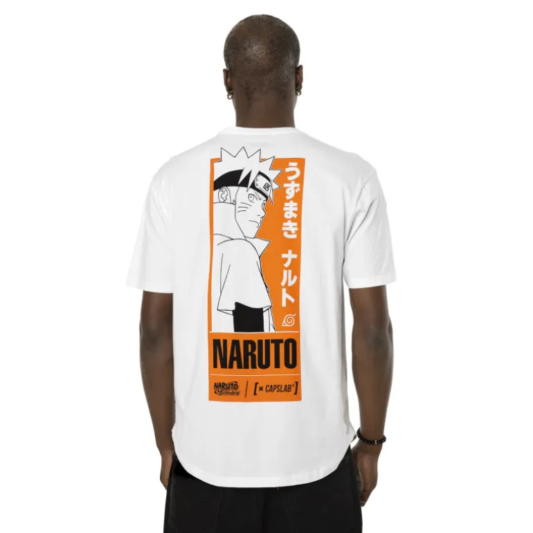 T-shirt Blanc Naruto Shippuden Homme coupe Relaxed fit Capslab