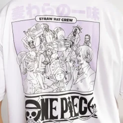 T-shirt Blanc One Piece homme coupe Oversize Capslab