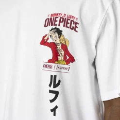 T-shirt Blanc One Piece Luffy Homme Relaxed Fit - Capslab