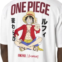 T-shirt Blanc One Piece Luffy Homme Relaxed Fit - Capslab