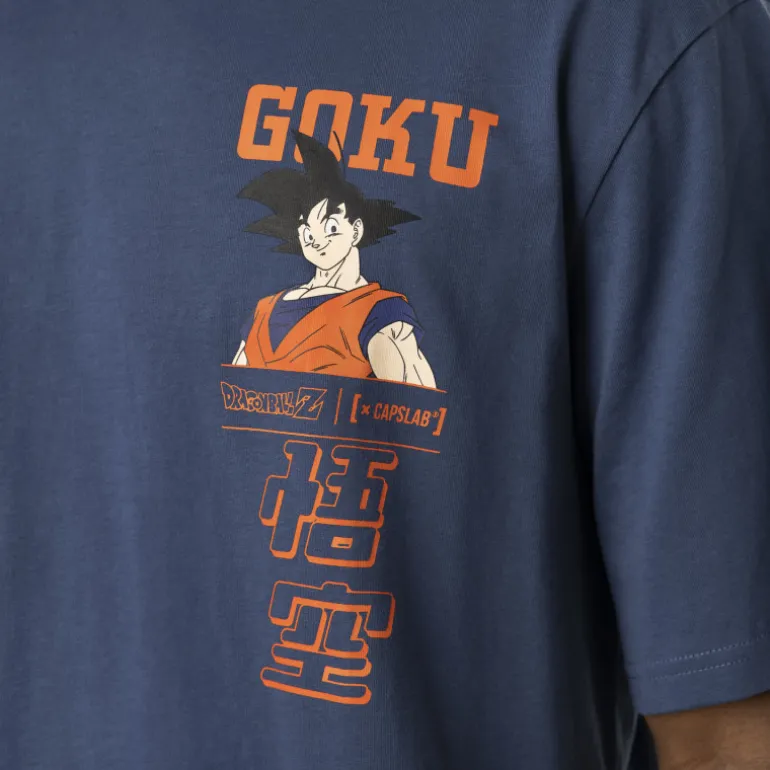 T-shirt Bleu Dragon Ball Z Goku Homme Relaxed Fit - Capslab