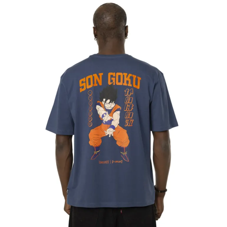 T-shirt Bleu Dragon Ball Z Goku Homme Relaxed Fit - Capslab