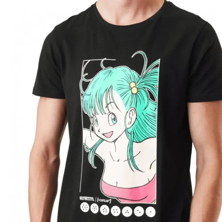 T-shirt Dragon Ball Bulma Homme Noir Capslab