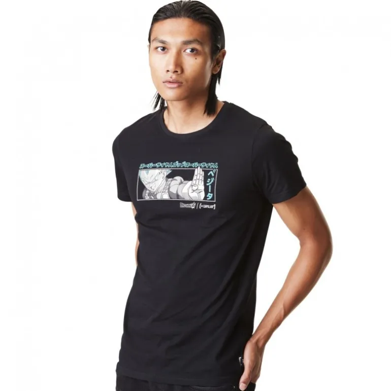 T-shirt Dragon Ball Super Vegeta Homme Noir Capslab