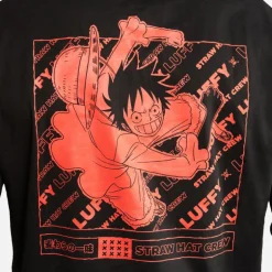 T-shirt Manches Longues Noir One Piece Luffy homme coupe Regular Capslab