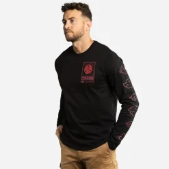T-shirt Manches Longues Noir Naruto Shippuden Itachi homme coupe Regular Capslab