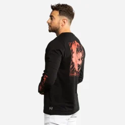 T-shirt Manches Longues Noir One Piece Luffy homme coupe Regular Capslab
