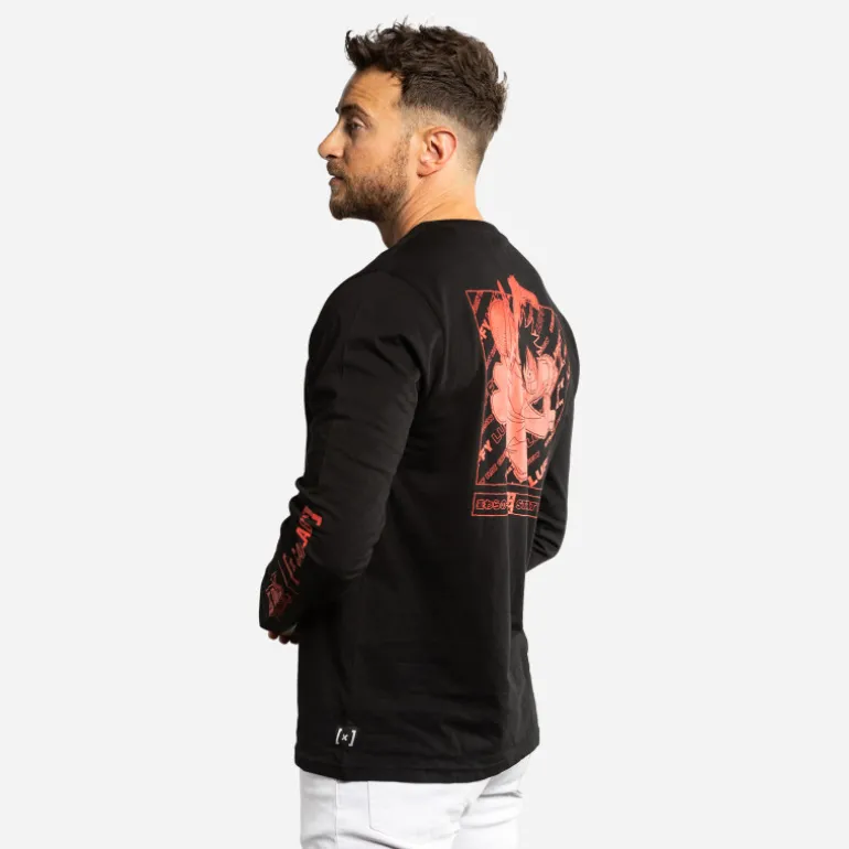 T-shirt Manches Longues Noir One Piece Luffy homme coupe Regular Capslab