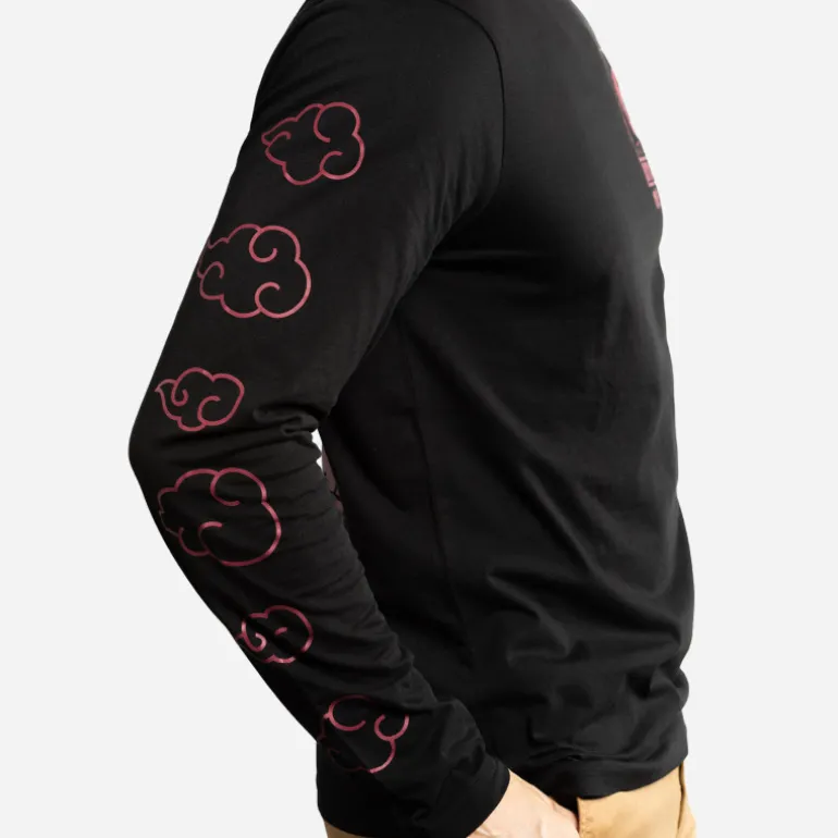 T-shirt Manches Longues Noir Naruto Shippuden Itachi homme coupe Regular Capslab