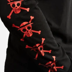 T-shirt Manches Longues Noir One Piece Luffy homme coupe Regular Capslab