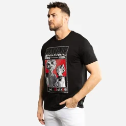 T-shirt Noir Dragon Ball Super Goku, Vegeta homme coupe Regular Capslab