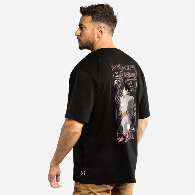 T-shirt Noir Dragon Ball Super Black Goku homme coupe Relaxed fit Capslab