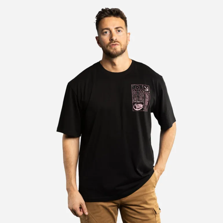 T-shirt Noir Dragon Ball Super Black Goku homme coupe Relaxed fit Capslab