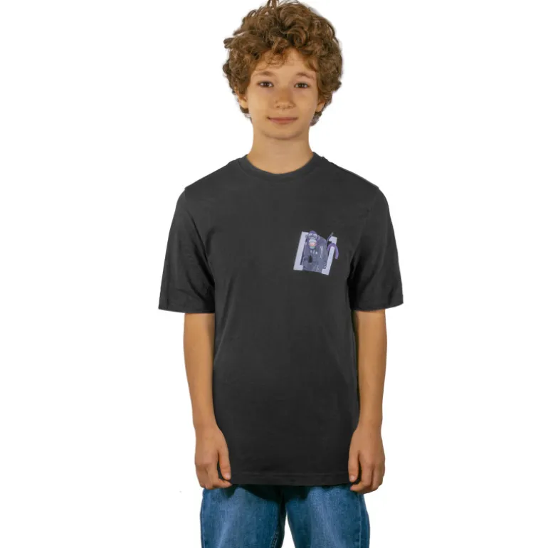 T-shirt Noir garcon coupe Relaxed fit Monkey Business Capslab